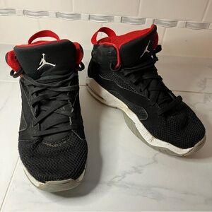 Air Jordan’s.  Youth.  Black / red. Preloved.